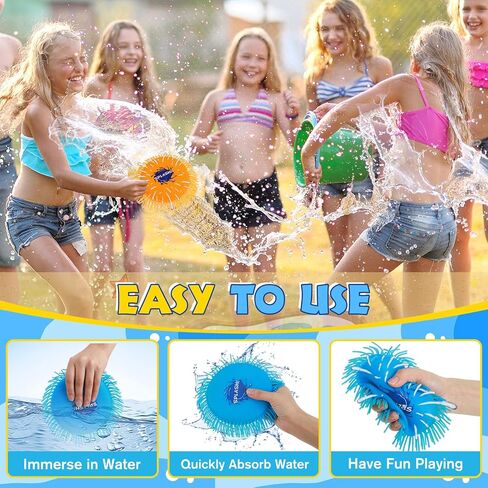 سبلاش المياه تحلق القرص اللعب بركة الشاطئ ألعاب المياه قابلة لإعادة الاستخدام بالونات المياه سبلاش ألعاب المياه ألعاب رش المياه للبنين والبنات ألعاب الصيف في الهواء الطلق في 4 ألوان زاهية 7'' in Kuwait