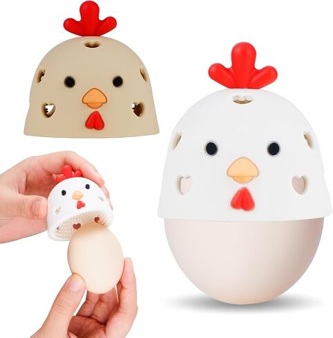 Silicone Egg Brush Cleaner， Egg Cleaner for Fresh Eggs，Egg Brush for Cleaning Fresh Eggs，Cute Chicken Shape，2pcs Egg Washer for Fresh Eggs in Saudi Arabia