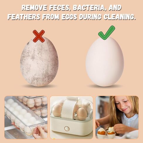 Silicone Egg Brush Cleaner， Egg Cleaner for Fresh Eggs，Egg Brush for Cleaning Fresh Eggs，Cute Chicken Shape，2pcs Egg Washer for Fresh Eggs in Saudi Arabia