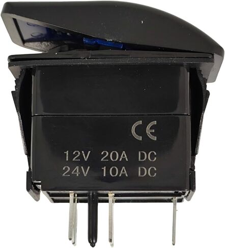 1001090460 Work Light Rocker Switch Compatible with JLG G12-55A G10-55A G10-43A G9-43A G6-42A 2 Position 4 Terminal Blue Illumination 12V 20A DC 24V 10A DC Cab Electrical in Saudi Arabia