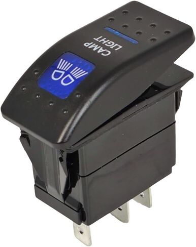 1001090460 Work Light Rocker Switch Compatible with JLG G12-55A G10-55A G10-43A G9-43A G6-42A 2 Position 4 Terminal Blue Illumination 12V 20A DC 24V 10A DC Cab Electrical in Saudi Arabia