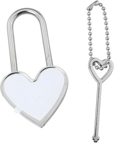 Padlock DGBRSM Personalized Love Heart Lock with Key 80x40x10mm Zinc Alloy Customized Photo Engraving Wish Lock in Saudi Arabia