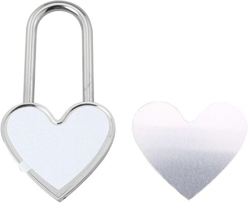 Padlock DGBRSM Personalized Love Heart Lock with Key 80x40x10mm Zinc Alloy Customized Photo Engraving Wish Lock in Saudi Arabia