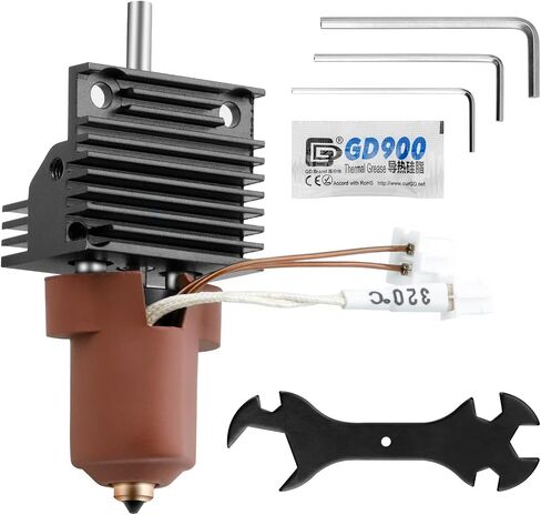 مجموعة Hotend السيراميكية K1c - فوهة يونيكورن سريعة التبديل 0.4 مم، ترقية الطارد المتكامل المعدني بالكامل، درجة حرارة عالية 300 درجة مئوية، كتلة تسخين عالية السرعة 600 مم/ثانية لطابعة K1C ثلاثية الأبعاد in Saudi Arabia