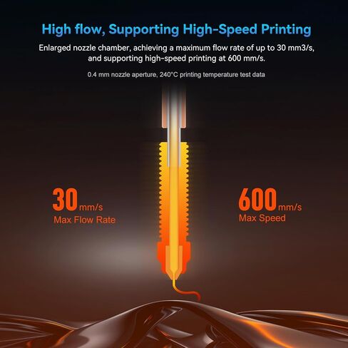 مجموعة Hotend السيراميكية K1c - فوهة يونيكورن سريعة التبديل 0.4 مم، ترقية الطارد المتكامل المعدني بالكامل، درجة حرارة عالية 300 درجة مئوية، كتلة تسخين عالية السرعة 600 مم/ثانية لطابعة K1C ثلاثية الأبعاد in Saudi Arabia