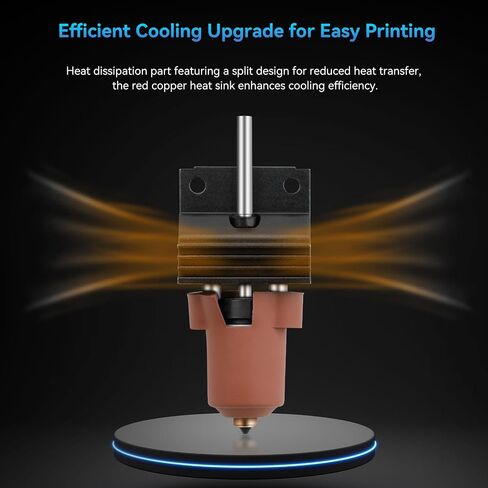 مجموعة Hotend السيراميكية K1c - فوهة يونيكورن سريعة التبديل 0.4 مم، ترقية الطارد المتكامل المعدني بالكامل، درجة حرارة عالية 300 درجة مئوية، كتلة تسخين عالية السرعة 600 مم/ثانية لطابعة K1C ثلاثية الأبعاد in Saudi Arabia