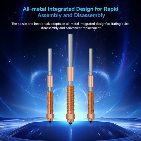 مجموعة Hotend السيراميكية K1c - فوهة يونيكورن سريعة التبديل 0.4 مم، ترقية الطارد المتكامل المعدني بالكامل، درجة حرارة عالية 300 درجة مئوية، كتلة تسخين عالية السرعة 600 مم/ثانية لطابعة K1C ثلاثية الأبعاد in Saudi Arabia
