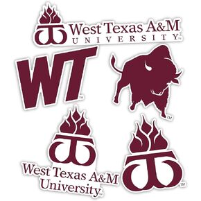 Desert Cactus West Texas A&M University Stickers WTAMU Buffaloes Buffs Vinyl Decals Laptop Water Bottle Car Scrapbook11.47x8.94 T2 (Type 2)