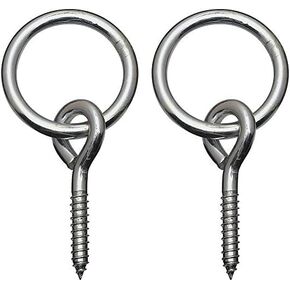 حلقات N220-640 2062BC من National Hardware مع عيون لولبية مطلية بالزنك، عدد 1 (عبوة من قطعة واحدة)
