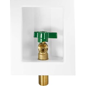 EFIELD Sweat Pre-assembled Ice Maker Outlet Box, 1/2-Inch Sweat with Installed 1/4-Turn Ball Valve with Copper Water Hammer Arrestor