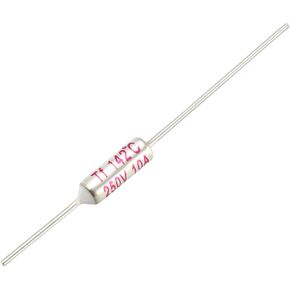 uxcell 5Pcs RY TF 142 Celsius Degree Cutoff Thermal Fuse AC 250V 10A White Silver Tone