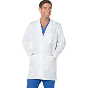 Landau Scrub Zone Unisex Relaxed Fit 3-Pocket 3-Button Mid-Length Lab Coat 86002