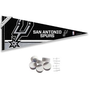 San Antonio Spurs Pennant Flag and Wall Tack Pads Mounts