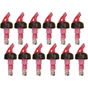 Wine-by-the-Glass 5 Ounce Portion Spouts with Red Top - Pack of 12
