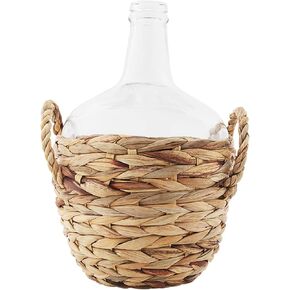 Mud Pie Glass Hyacinth Vase, Natural, 11.81" x 8.66"