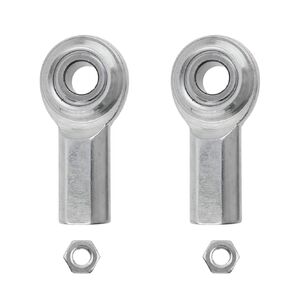 Woogim CF4 2PCS Female Rod End Bearings 0.24" Bore 1/4-20 UNF Right Hand Thread Rod End Joint with Jam Nuts