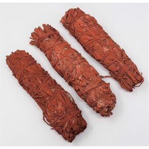 Dragon's Blood Sage smudge stick 3-pack 4"