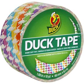 Shurtech Patterned Duck Tape 1.88" X10yd-Neon Houndstooth