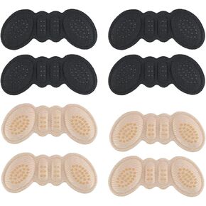 4 Pairs Heel Pads for Shoes, Heel Inserts for Women Anti-Slip Heel Grips Liner Protectors Cushions Inserts High Heel Comfort Pads for Too Big or Loose Shoes Women Men Blisters and Rubbing