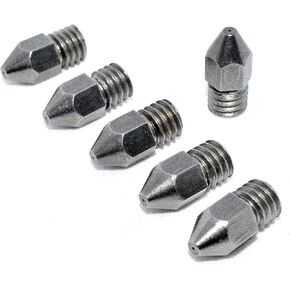 فوهات الطابعة ثلاثية الأبعاد مقاس 0.4 مم من Steelworx عدد 6 من الفولاذ المقاوم للصدأ المقاوم للتآكل (0.4 مم)