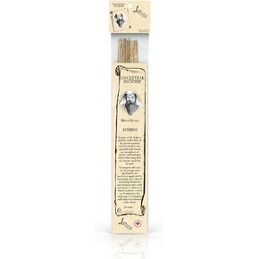Ancestral 100% Natural Hand Dipped Incense Sticks - Myrrh Aroma - for Meditation, Yoga, Relaxation, Magic, Healing, Prayer & Rituals - 11 inch - 60 Minutes - 20-Pack