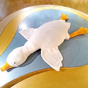 Giant Stuffed Animal, 6.2 Feet/ 75 Inches Huge Goose Plush Toy for Kids/Girlfriend, Cute Duck Weighted Stuffed Plush Animal Body Pillow