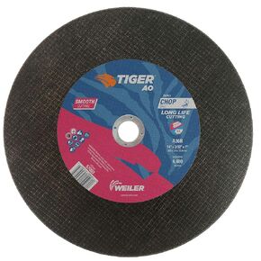 Weiler 57090 12-Inch Cutting Wheel, Tiger AO Steel/Metal Long Life, Performance Cutting, 3/32" A36T Type 1 1" Arbor (Pack of 25)