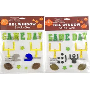 Fall Football Window Gel Clings