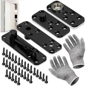 Hidden Door Hinge, 360° Rotating Pivot Hinge, 570lbs Load-Bearing Door Pivot Hinge, Used for Wooden Or Steel Hidden Doors, Bookcases, Furniture, Building Decoration Hinge Hardware