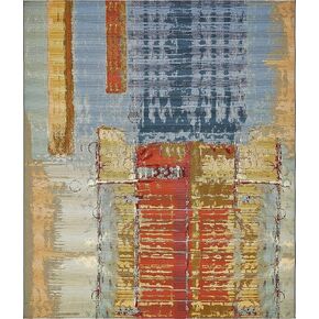 Unique Loom Outdoor Modern Collection Area Rug - Baja (10' x 12' 2" Rectangle, Multi/ Beige)