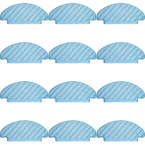 Unikstone 12Pcs Washable Cloth Mop Pads for Ecovacs Deebot Ozmo T8 AIVI T8 Max T8 T8+ Series/ T9 /N8, N8 Pro Plus/ N8 Pro, for Yeedi Vac/Yeedi Vac Max/Yeedi Vac Station Robot Vacuum Replacement Parts