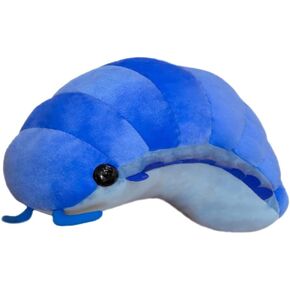 Nice Lifelike Insect Plush Toys Pill Bug Stuffed Soft Animals Pillow Back Cushion Insect Doll Kids Toys Girls Boys Gift (Blue,19inch)