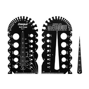 Dasqua Bolt Thread Guage,13 Bolt Size and Thread Checker,Metal Screw Identifier Gauge with Inch for Carpenter,Architect,Engineer