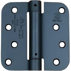 Hinge Outlet Spring Hinges - 4 Inch, Self Closing Adjustable (Flat Black, 2 Pack)