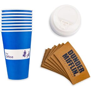 Silver Buffalo Gilmore Girls Lukes Logo 8pk Paper Travel Cup with Lid, 16 Ounces