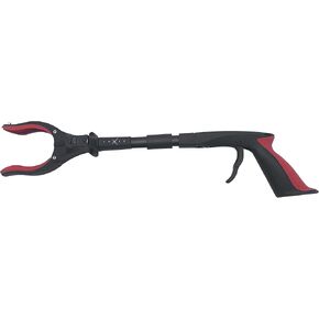 Grabber Tool 19" Aluminum Magnetic Claw with LED Light, Lightweight Foldable Reacher Grabber Pickup Tool, Gripper Grabbers for Elderly Grab it Reaching Tool Trash Picker Grabber, Red, by Luxet