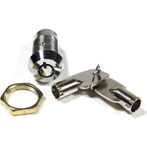 Philmore Momentary (On) Tubular Key Switch Lock Key Removable in Off Position, with 2 Keys & Nut, Keyed Different