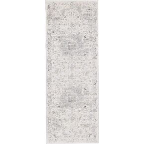 Jaipur Living Washable 3x8 Runner Rug, Boho, Cream/Grey