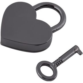 Heart Padlock, Small Love Heart Shape Padlock Tiny Luggage Bag Diary Lock Keys