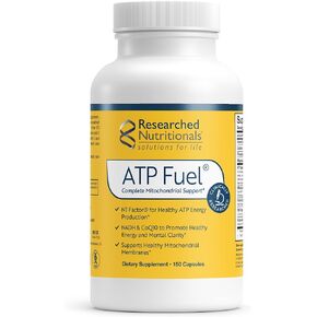 Researched Nutritionals ATP Fuel - Vitamin E + Magnesium Supplement for Healthy Mitochondrial Membrane Function + Cellular Energy Support - with Calcium, Phosphorus and More (150 Capsules)