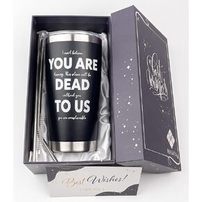 Leaving Job Gifts For Coworkers - Farewell , Going Away Coworker New Job, Goodbye, Good Luck, Boss, Men, Women. Friends You Are Dead To Us Tumbler, #Tumbler Black