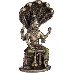 Veronese Design Shesha Vishnu Sheshanaga Statue Sculpture 7.2" Tall