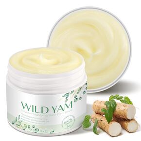 Wild Yam Cream for Hormone Balance - Natural Skincare for Menopausal and Menstrual - 3.17 oz Organic Wild Yam Cream Support Like Hot Flashes Night Sweats