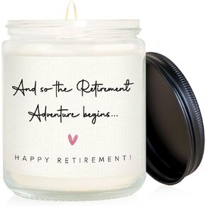 Retirement Gifts for Woman, Men - Handmade Lavender Scented Retirement Candle, Happy Retirement Gifts for Women 2024, Retirement Gifts for Teacher, Coworkers, Nurses