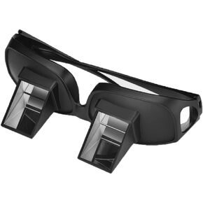 Horizontal Reading Prism Glasses Bed Prism Glasses Horizontal Spectacles High Definition Reading Glasses Lie Down Neck Protection 90° Vision Eyeglasses for Reading/Watching TV