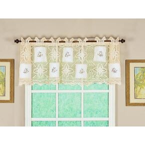 Today's Curtain Cottage Crochet, Tier Panel 45" W x 36" L, White