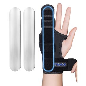 Finger Splint Brace,Supports Pinky,Ring,Middle,Metacarpals & Knuckles,Adjustable Left Right Hand Braces,Straightener for Trigger Fingers Splints,Broken,Arthritis,Fracture,Sprain,Injury,Tendonitis