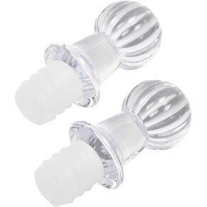 Chef Craft Select Plastic Bottle Stoppers, 2 piece set, Clear