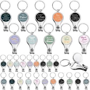 Roshtia 30 Pcs Bottle Opener Keychain Inspirational Nail Clipper with Motivational Quotes for Appreciation Thank You Gift (Star)