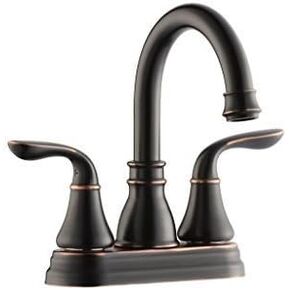 صنبور حمام برونزي مطلي بالزيت بمقبضين من Derengge مع تصريف منبثق، صنبور دوار 360 درجة، صنبور حوض الحمام، 045-FS NB in Kuwait